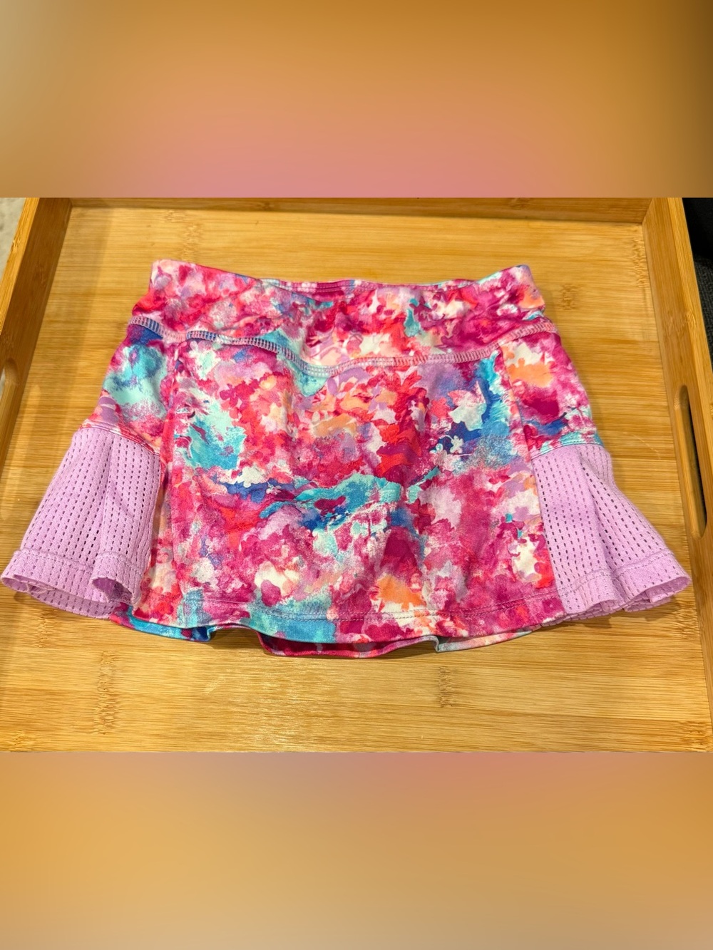 Champion Pink Multi-Color Floral Athletic Skort Ruffle Sides